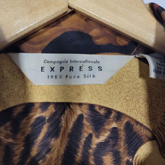 Vintage Compagnie Internationale Express Women's 100% Silk Baroque Top Size XS - Picture 8 of 16